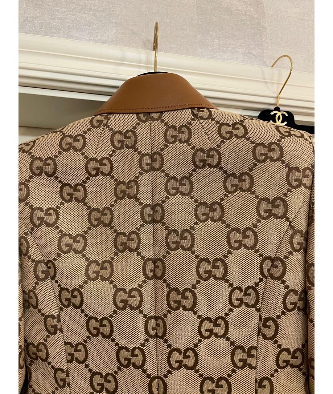 GUCCI Коричневый хлопковый жакет/пиджак, фото 6