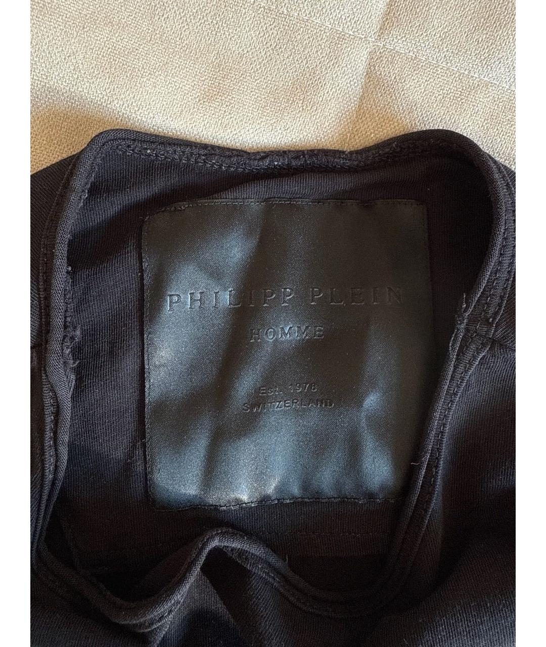 PHILIPP PLEIN Черная хлопковая футболка, фото 3