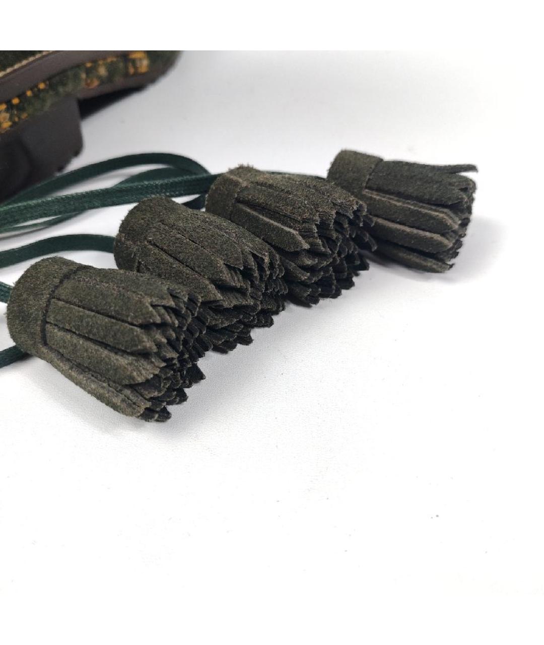 CHANEL Зеленые кожаные ботинки, фото 9