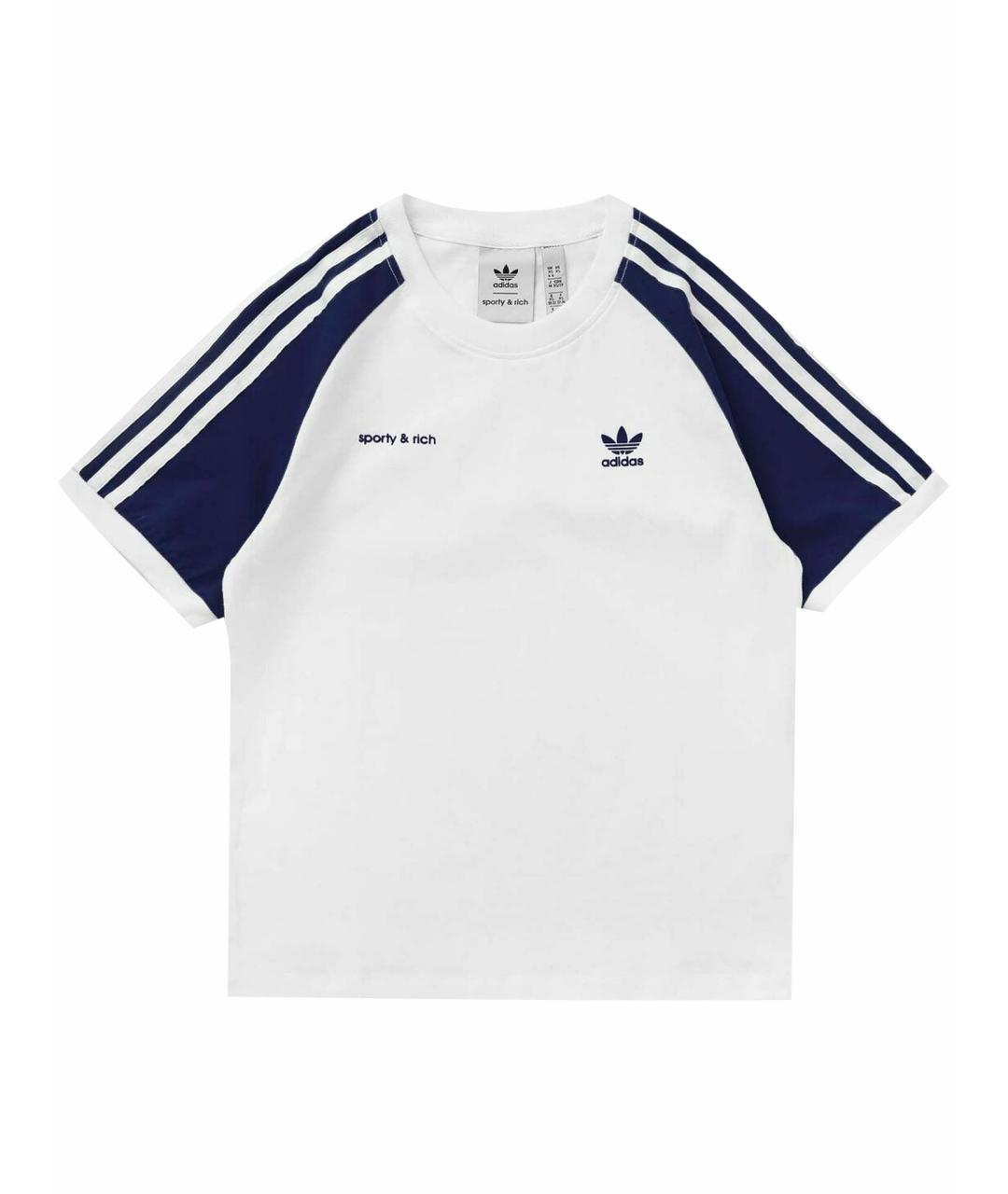 SPORTY AND RICH Белая хлопковая футболка, фото 1