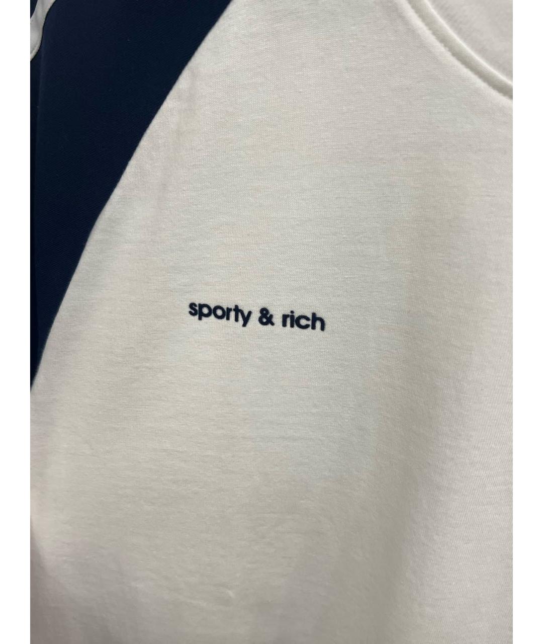 SPORTY AND RICH Белая хлопковая футболка, фото 3