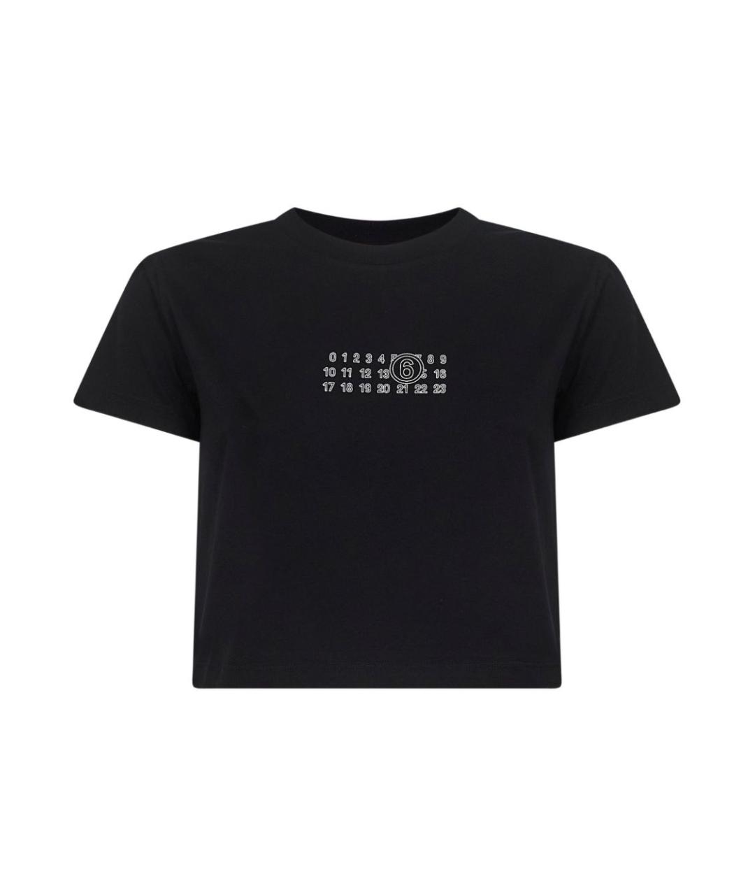 MM6 MAISON MARGIELA Черная хлопковая футболка, фото 1