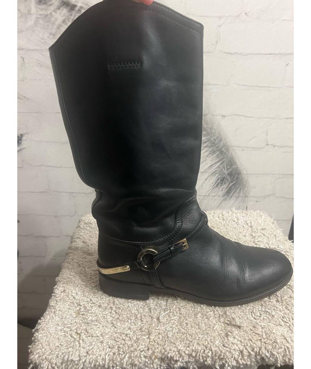 CHRISTIAN DIOR Черные кожаные сапоги, фото 8
