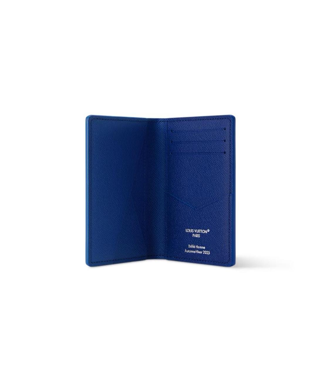 LOUIS VUITTON Темно-синий кожаный кардхолдер, фото 3
