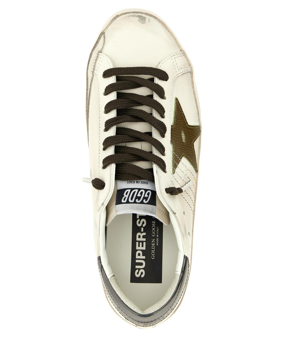 GOLDEN GOOSE DELUXE BRAND Белые кожаные низкие кроссовки / кеды, фото 4