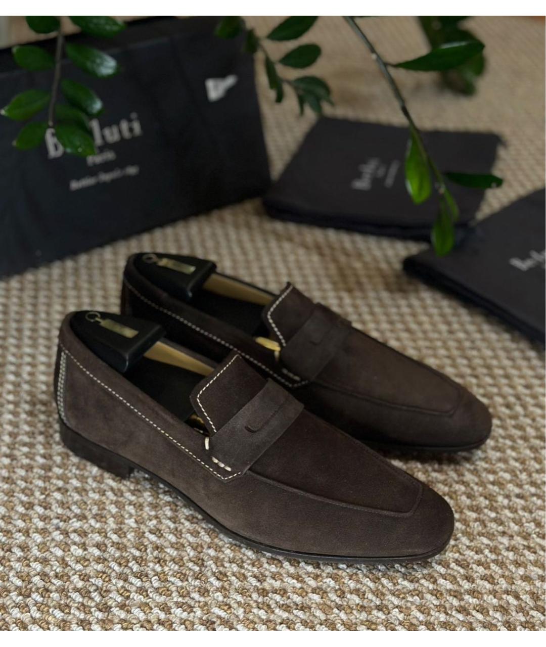 BERLUTI Коричневые замшевые лоферы, фото 4