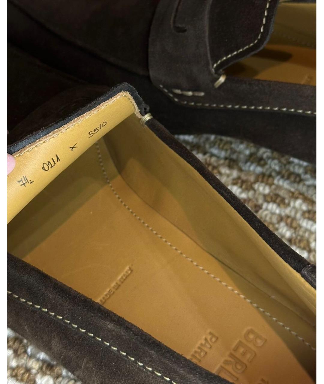 BERLUTI Коричневые замшевые лоферы, фото 8