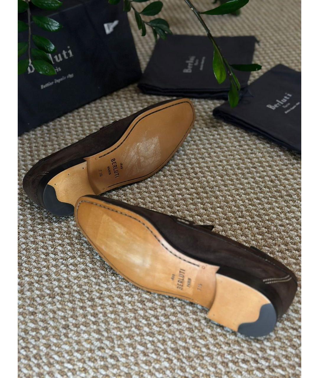 BERLUTI Коричневые замшевые лоферы, фото 6