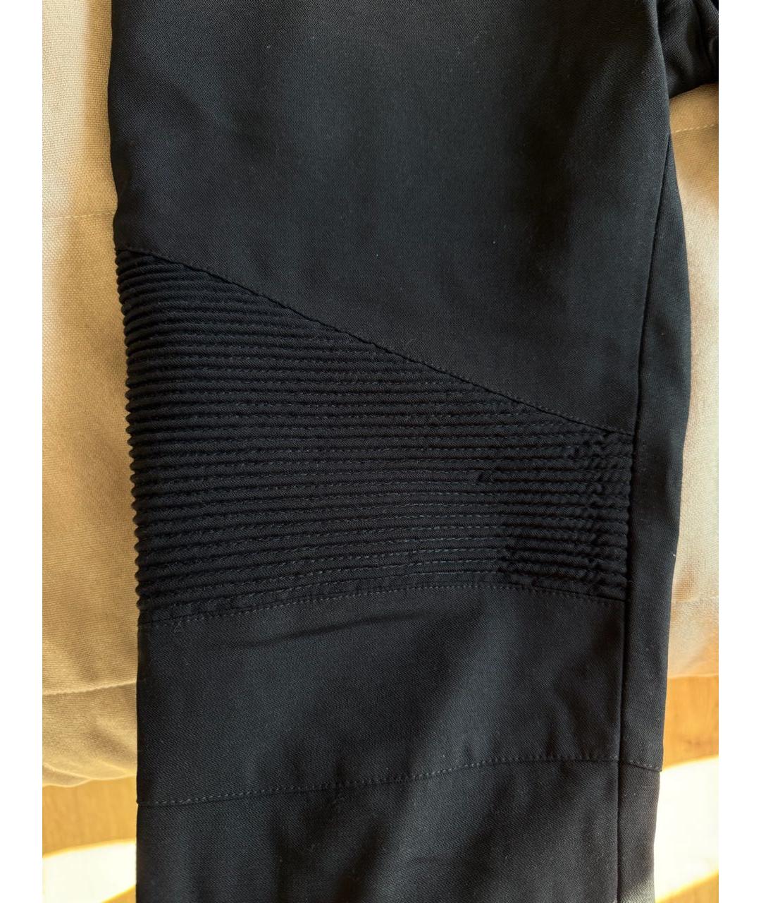 BALMAIN Черные хлопковые классические брюки, фото 6