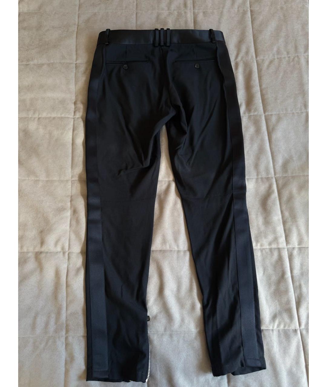 BALMAIN Черные хлопковые классические брюки, фото 2