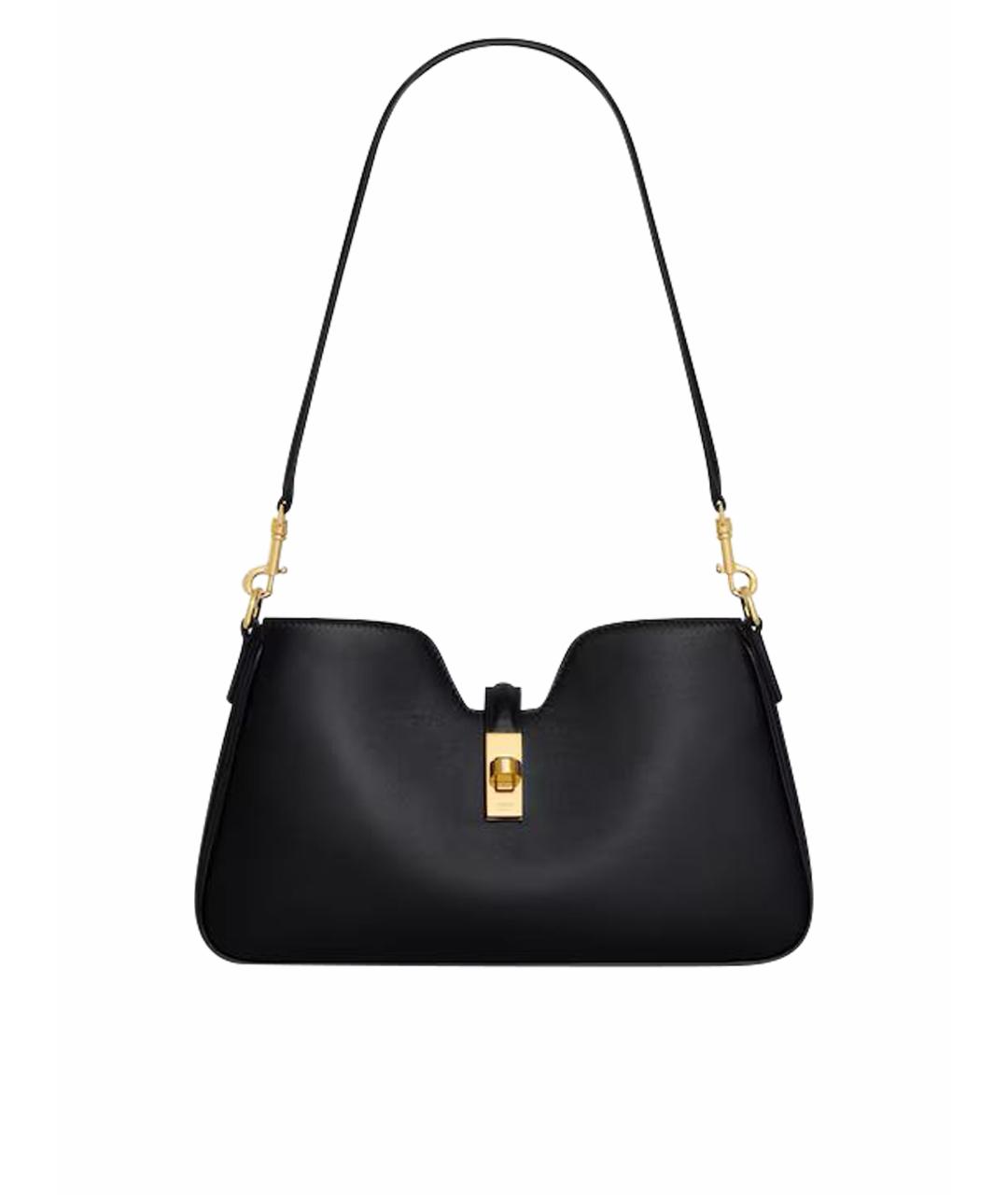 CELINE Черная кожаная сумка с короткими ручками, фото 1