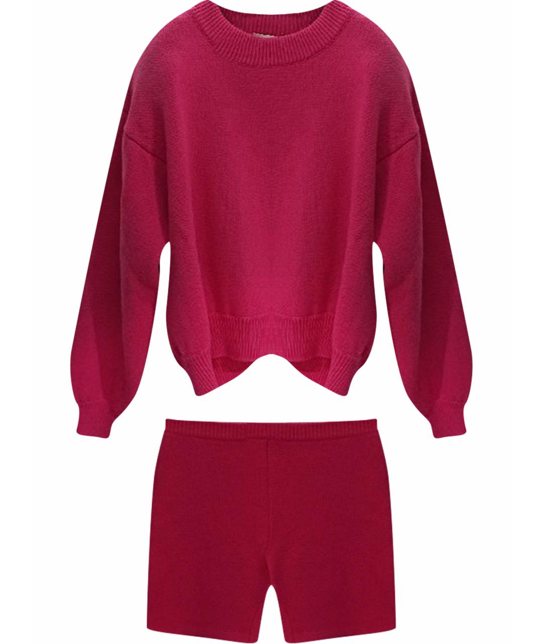 MAGDA BUTRYM Фуксия шерстяной костюм с брюками, фото 1