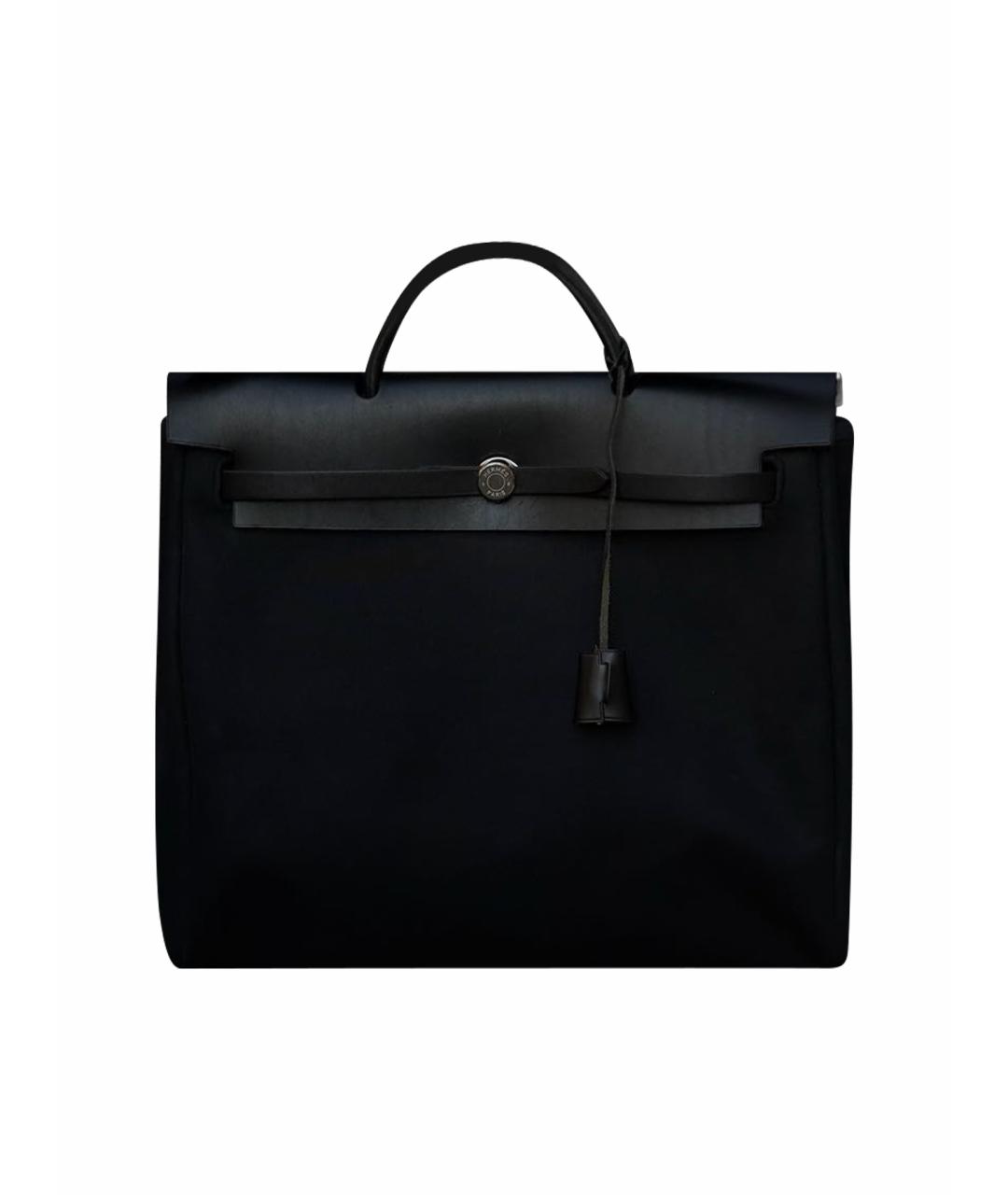 HERMES Черная кожаная сумка через плечо, фото 1