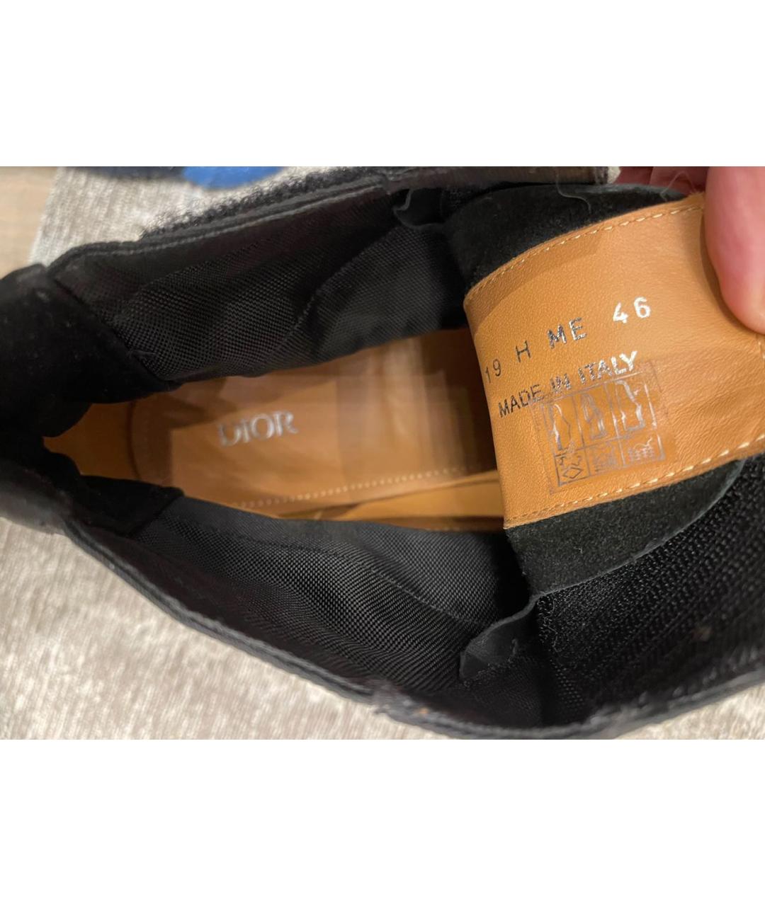 CHRISTIAN DIOR Черные кожаные высокие ботинки, фото 6