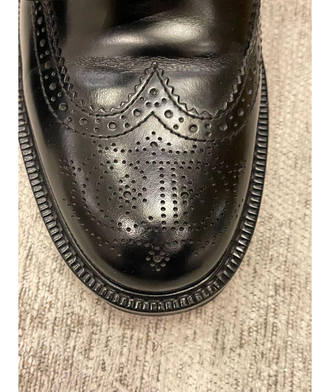 CHRISTIAN DIOR Черные кожаные высокие ботинки, фото 8