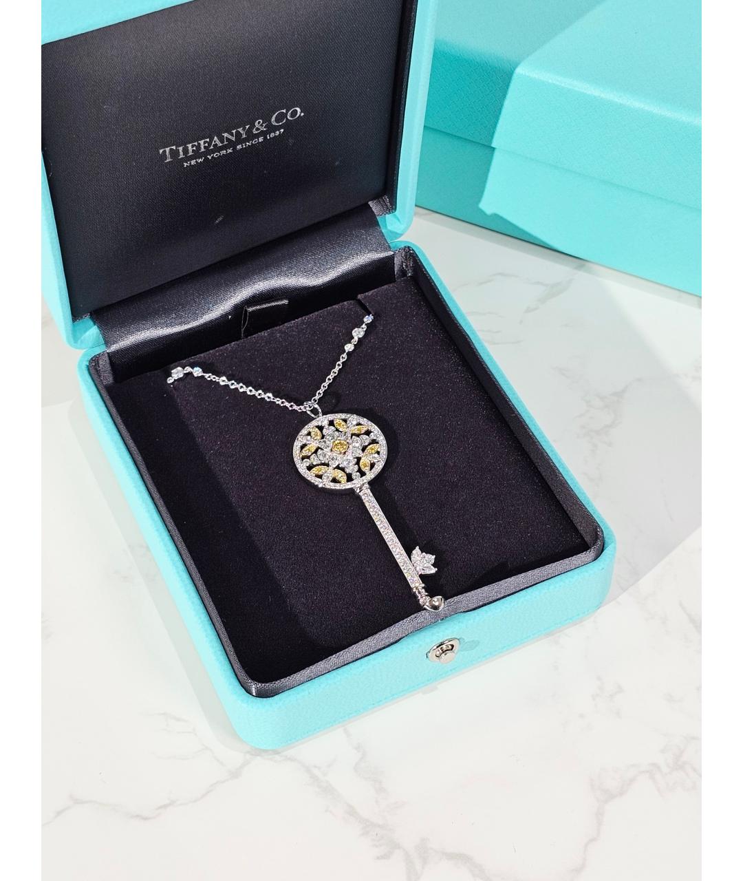 TIFFANY&CO Серебряное платиновое колье, фото 2