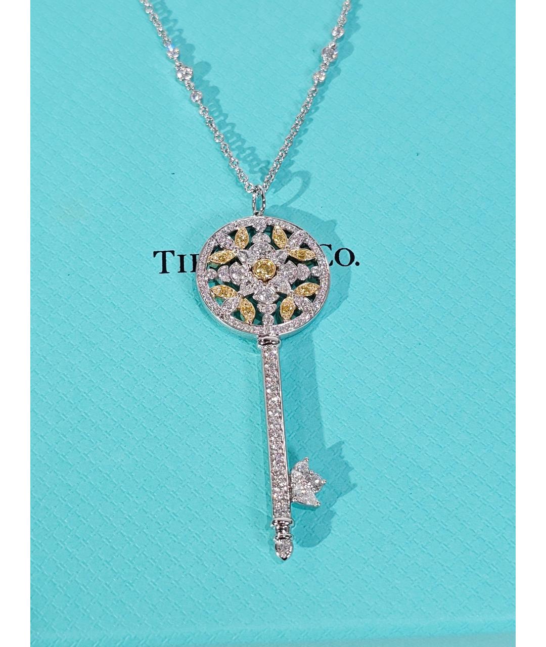 TIFFANY&CO Серебряное платиновое колье, фото 4