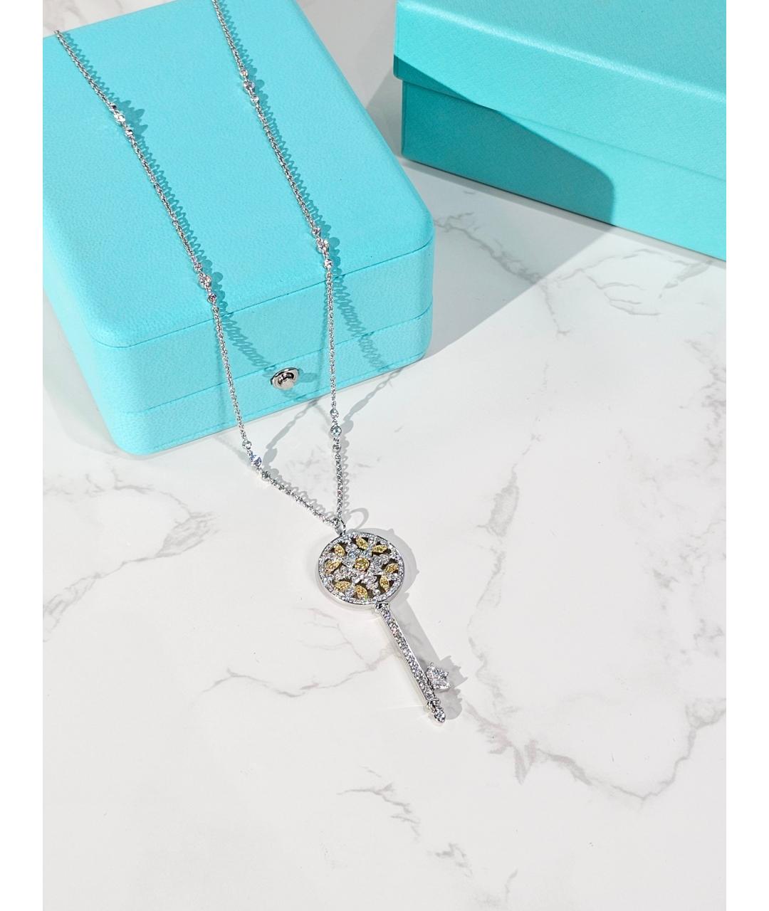 TIFFANY&CO Серебряное платиновое колье, фото 3