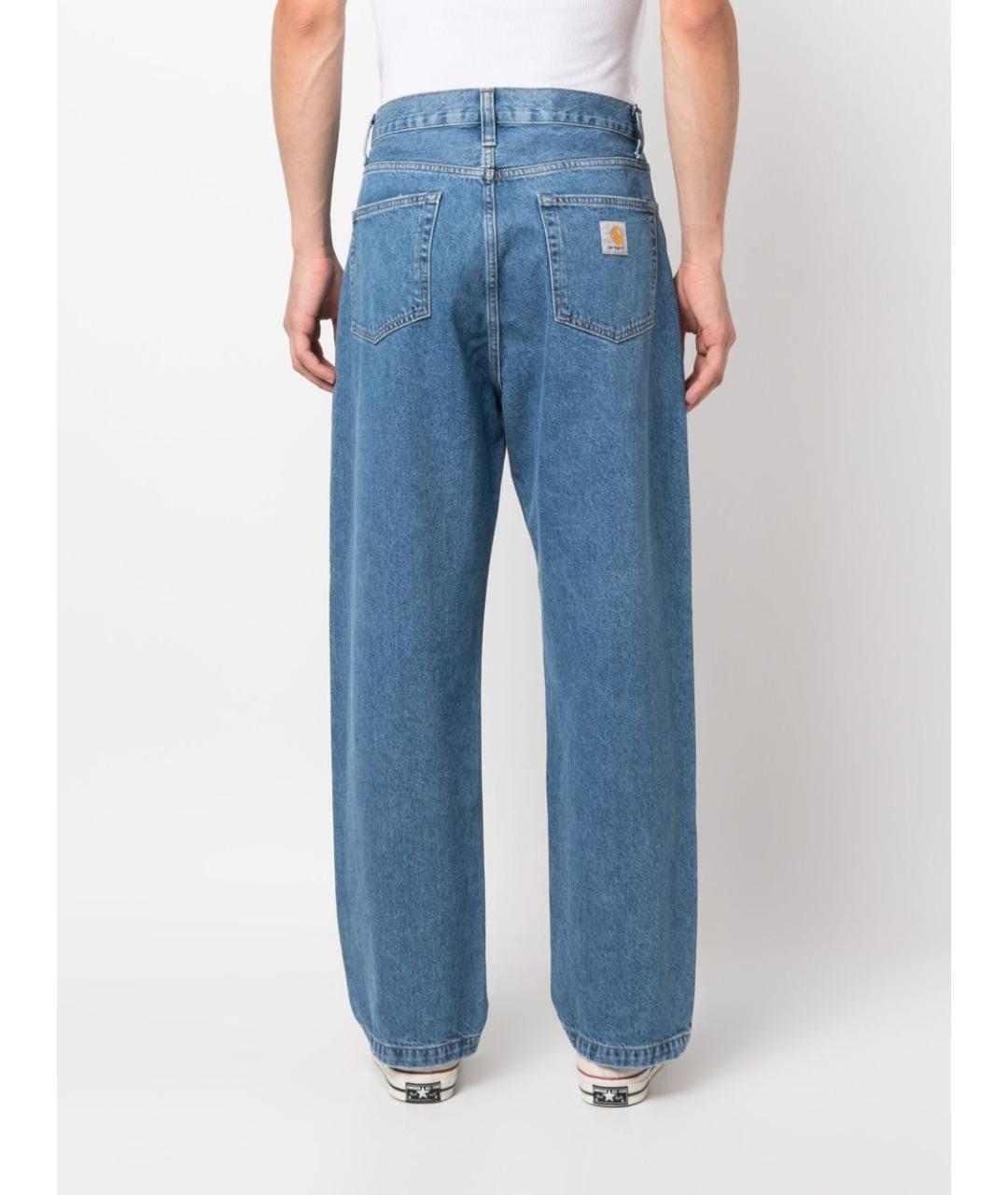 CARHARTT WIP Голубые хлопковые прямые джинсы, фото 5