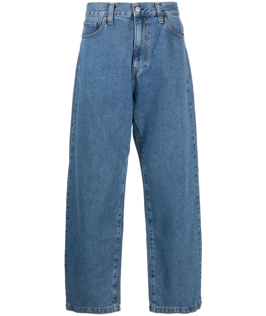 CARHARTT WIP Голубые хлопковые прямые джинсы, фото 1