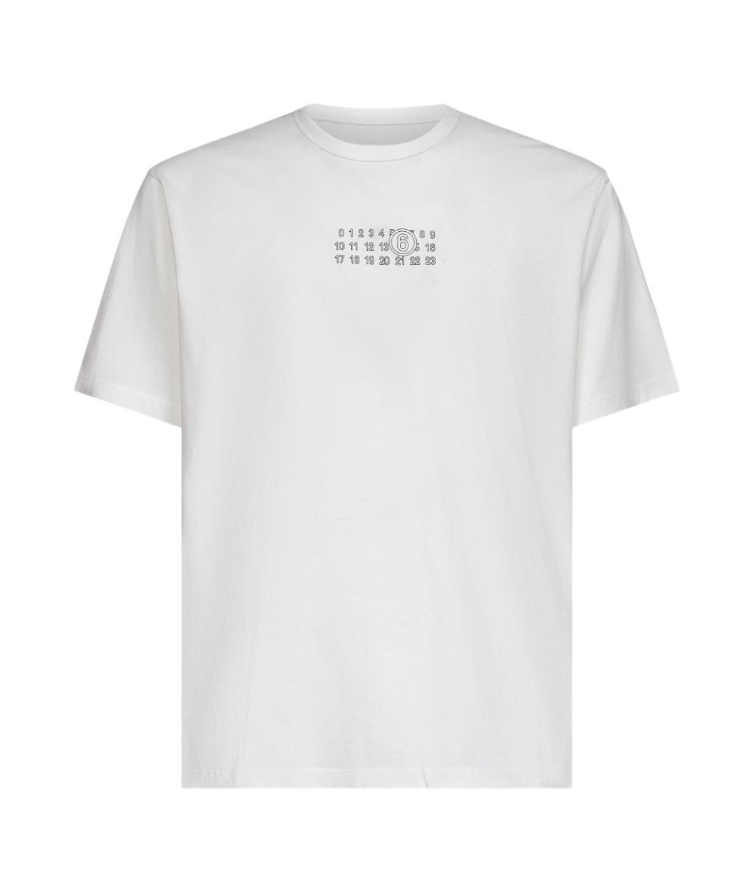 MM6 MAISON MARGIELA Белая хлопковая футболка, фото 1