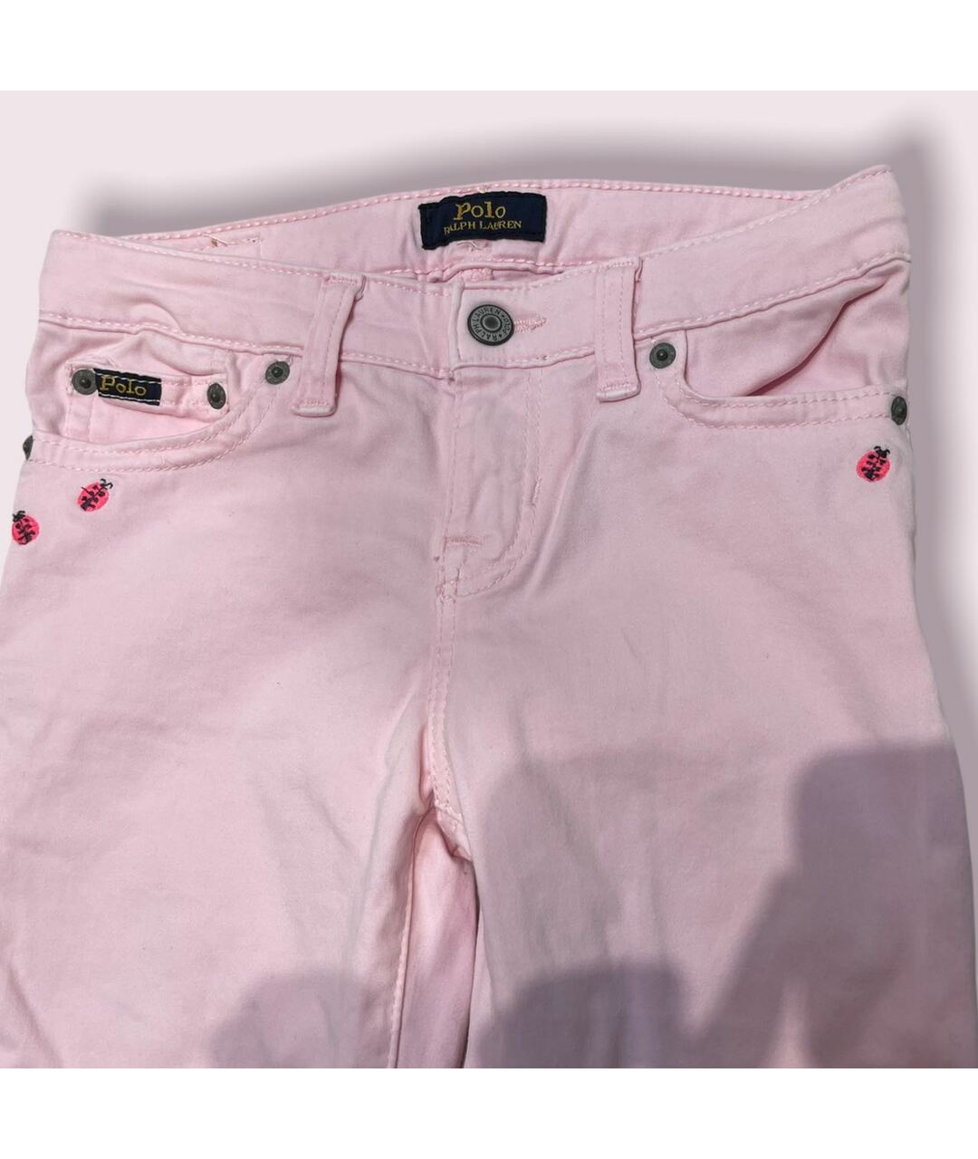 POLO RALPH LAUREN Розовые хлопковые детские джинсы, фото 2