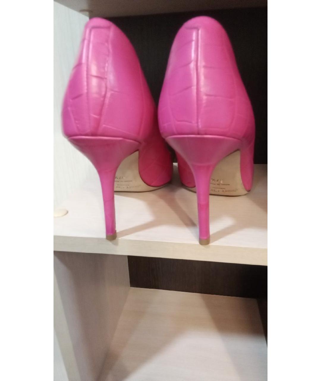 JIMMY CHOO Розовые кожаные туфли, фото 4