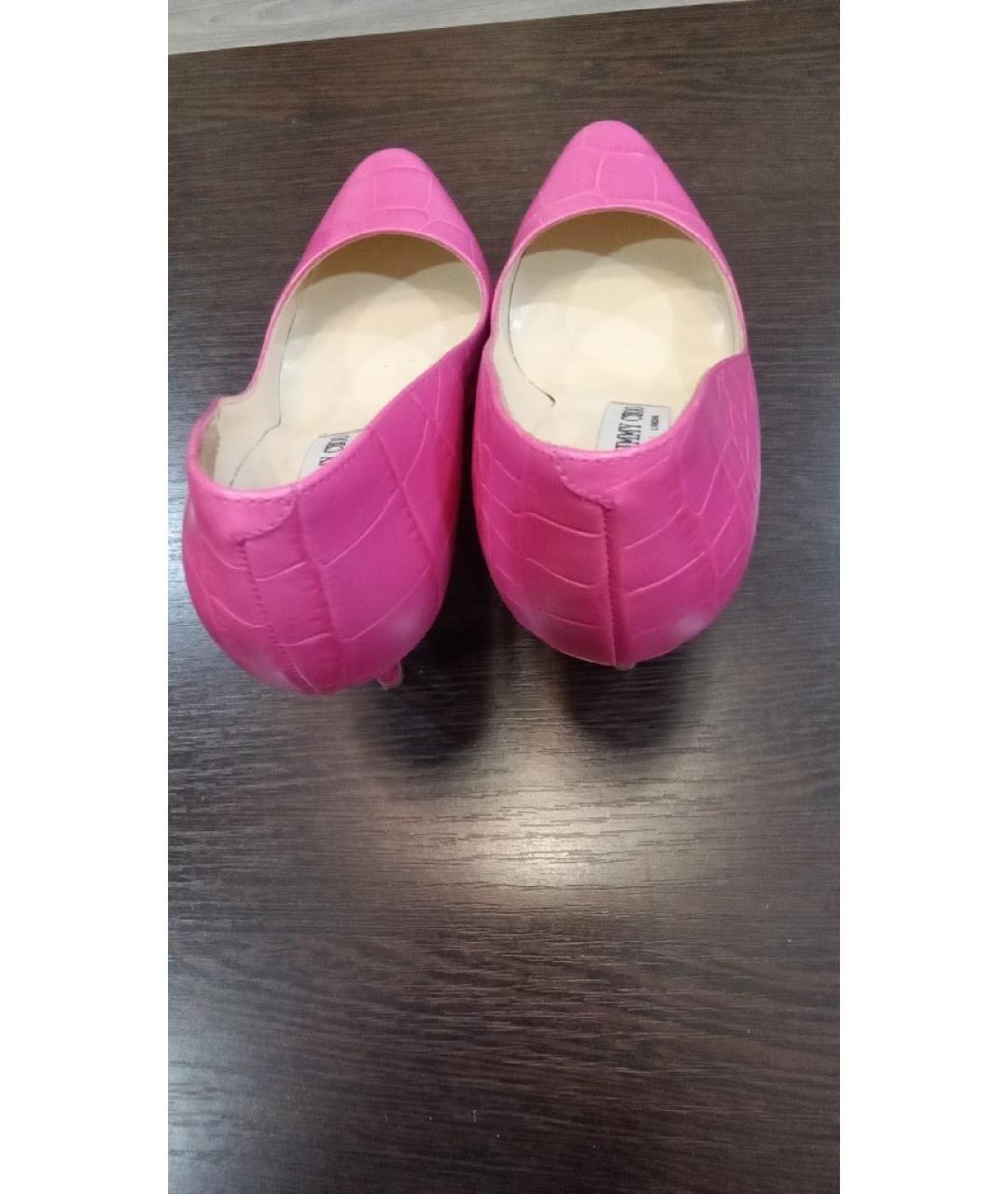 JIMMY CHOO Розовые кожаные туфли, фото 3