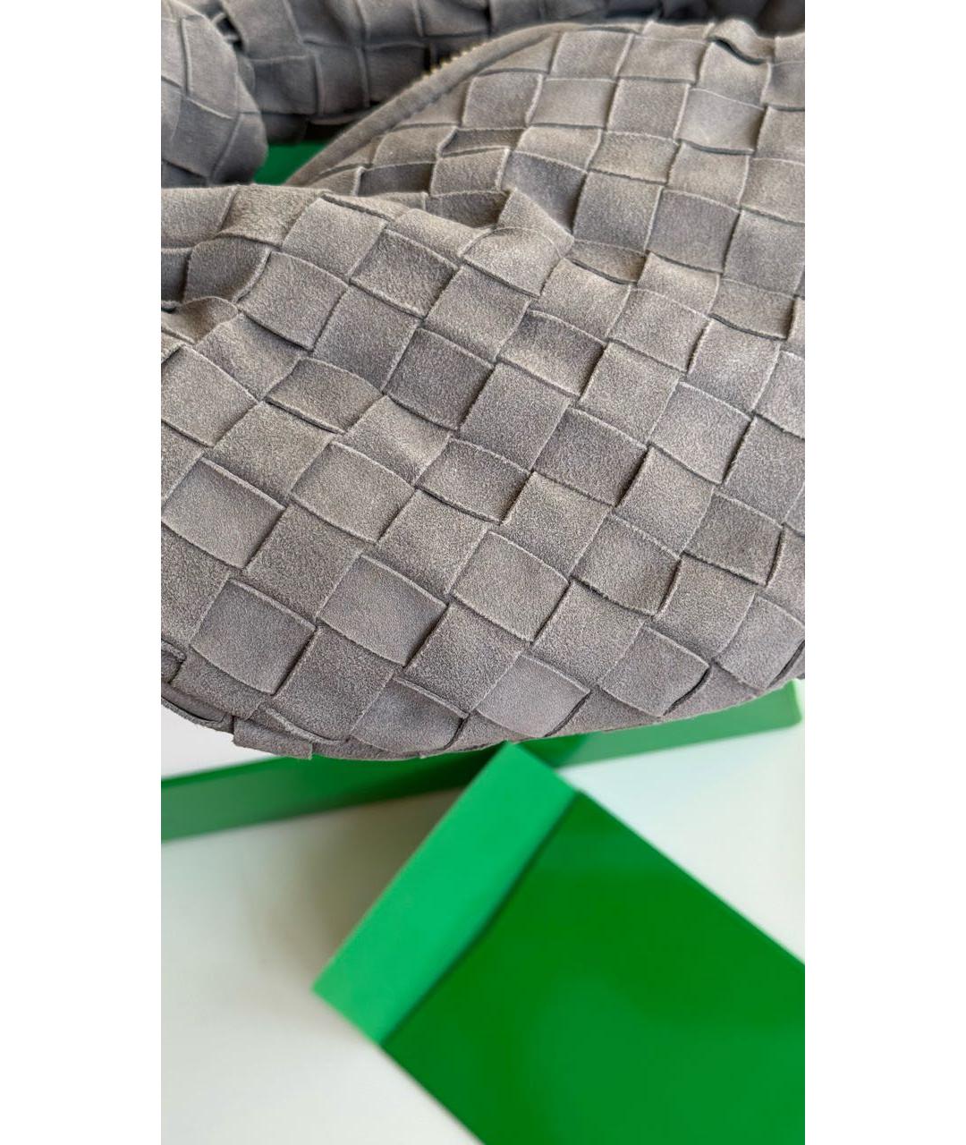 BOTTEGA VENETA Серая замшевая сумка с короткими ручками, фото 3