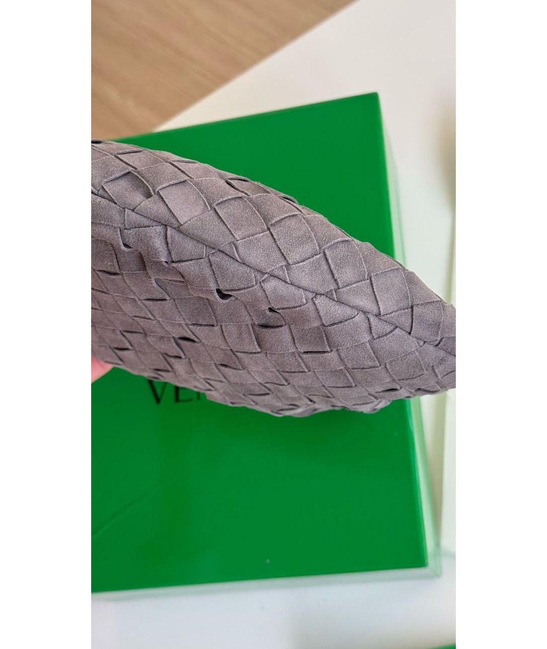 BOTTEGA VENETA Серая замшевая сумка с короткими ручками, фото 5
