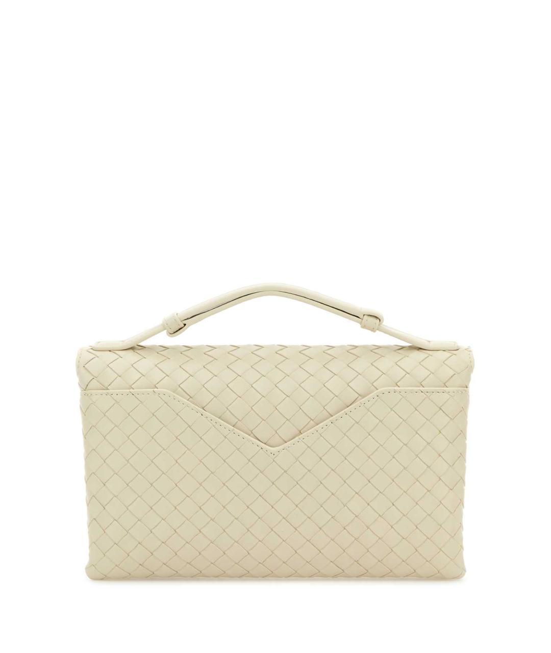 BOTTEGA VENETA Бежевая кожаная сумка через плечо, фото 2