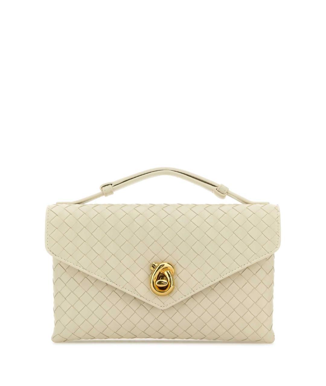 BOTTEGA VENETA Бежевая кожаная сумка через плечо, фото 1