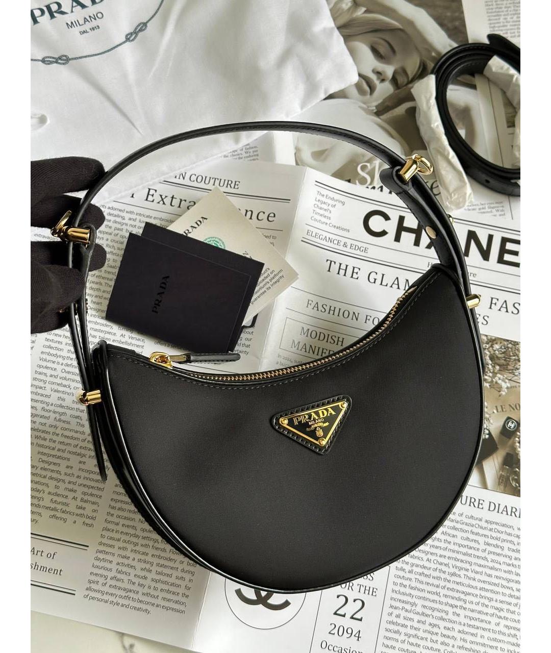 PRADA Черная сумка с короткими ручками, фото 2