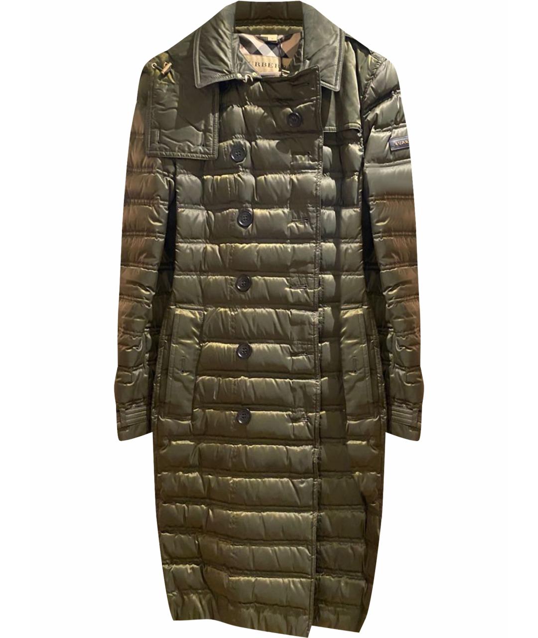 BURBERRY Хаки хлопковая куртка, фото 1