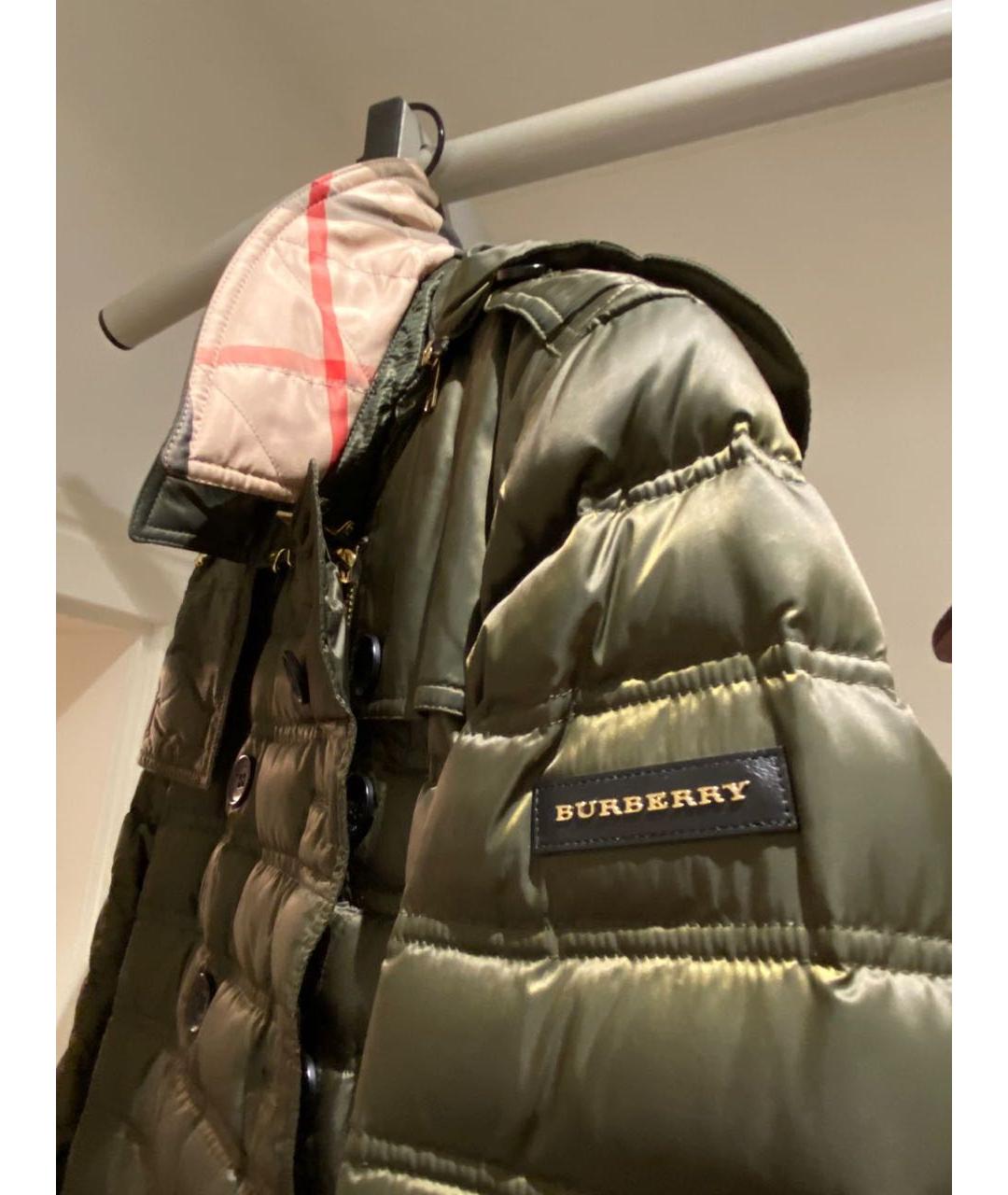 BURBERRY Хаки хлопковая куртка, фото 2