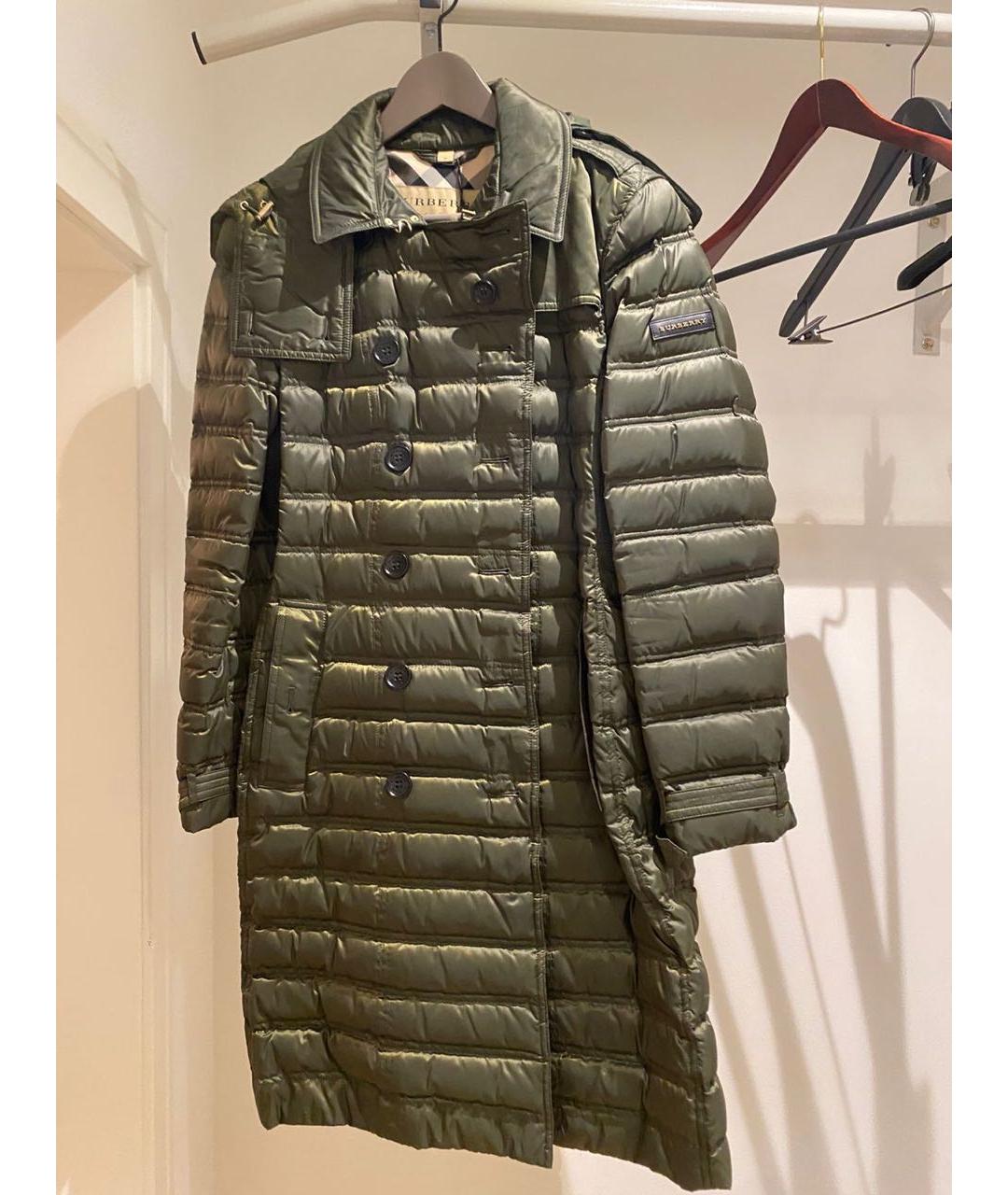 BURBERRY Хаки хлопковая куртка, фото 4