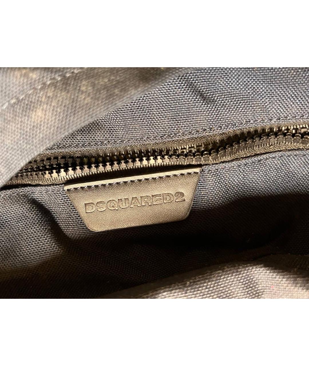 DSQUARED2 Темно-синий хлопковый рюкзак, фото 4