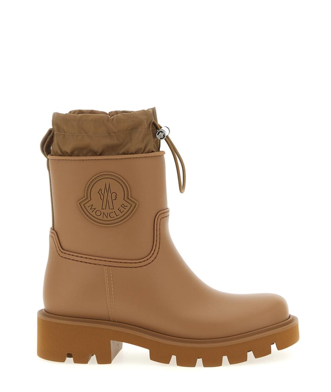 MONCLER Коричневые резиновые ботинки, фото 1