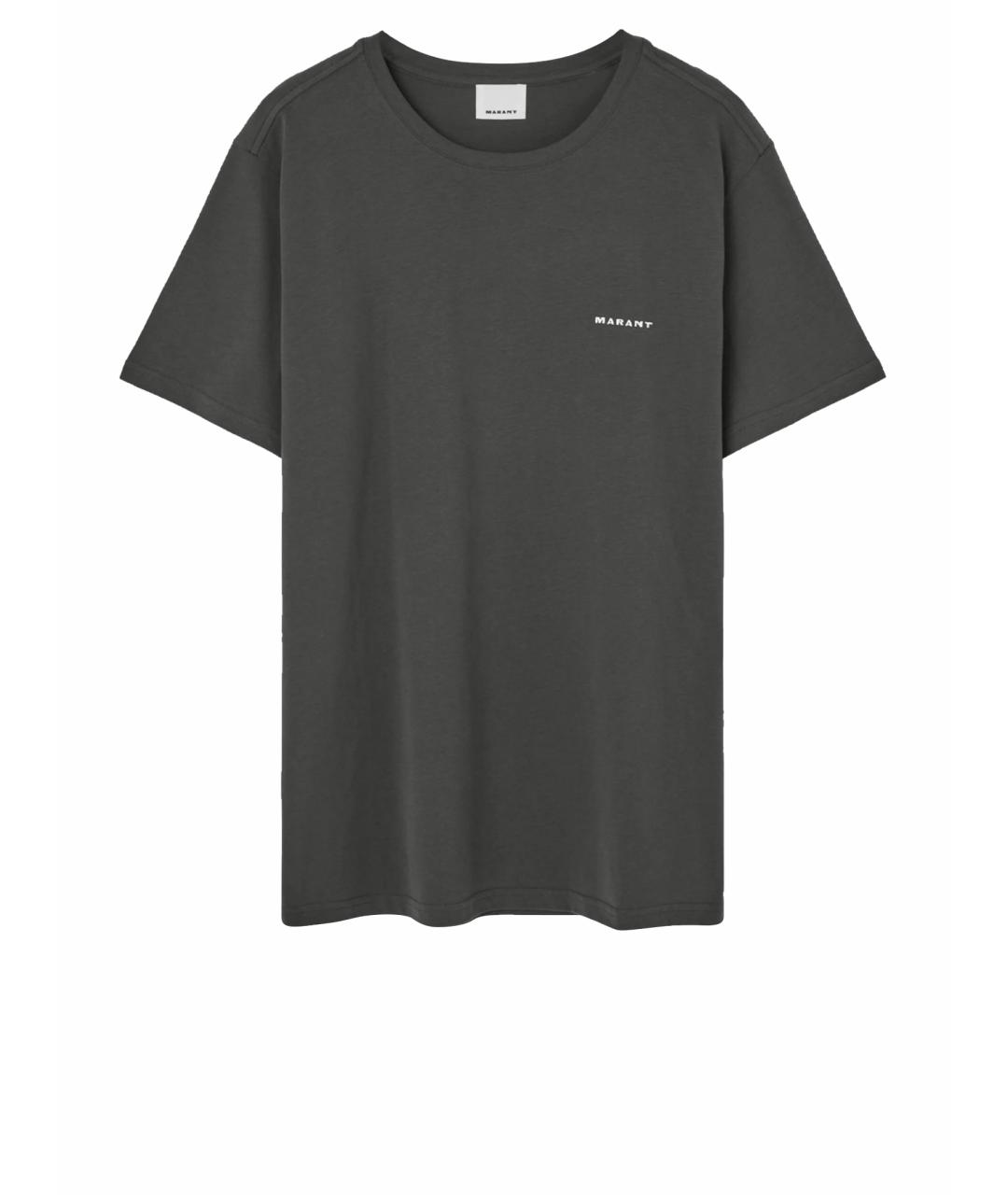 BALENCIAGA Антрацитовая хлопковая футболка, фото 1