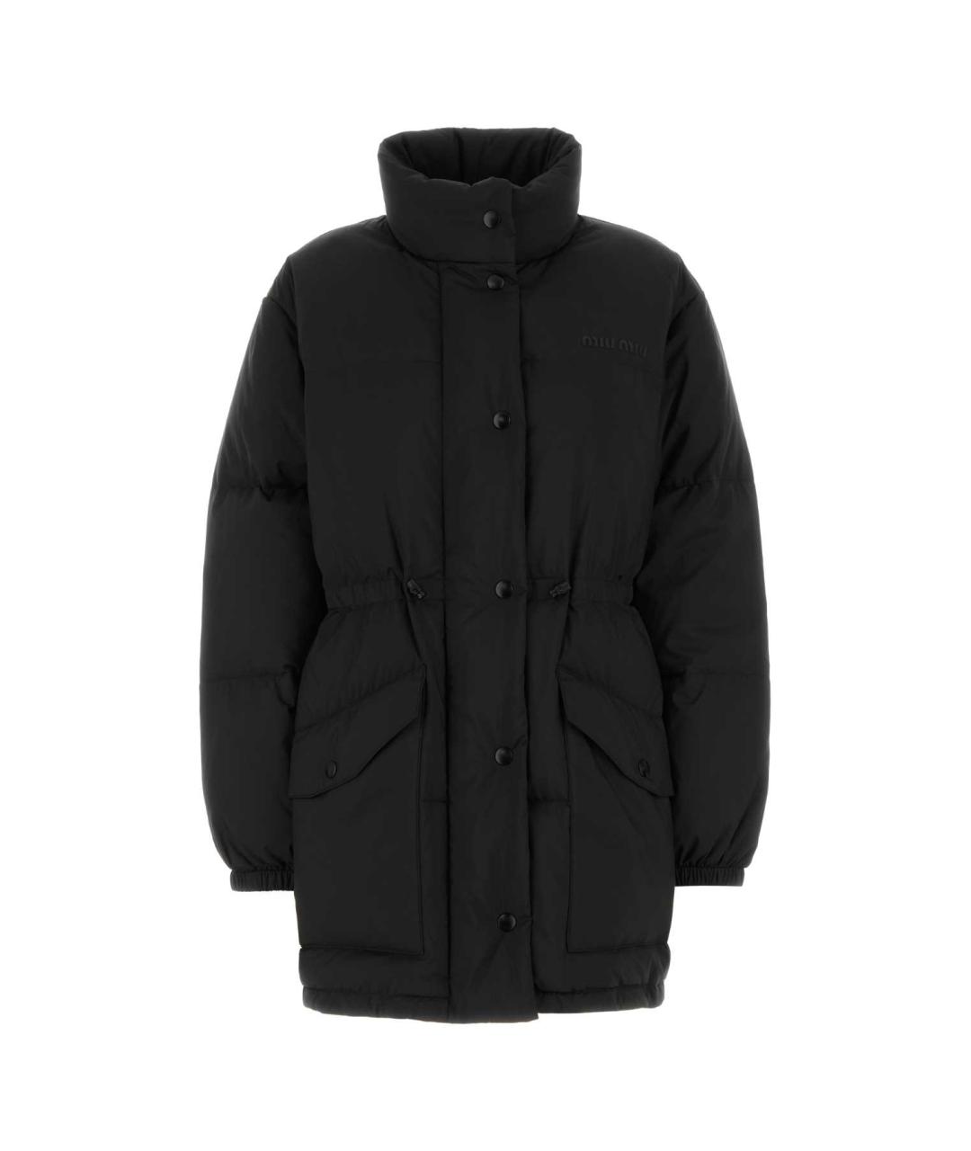 MIU MIU Черный полиэстеровый пуховик, фото 1