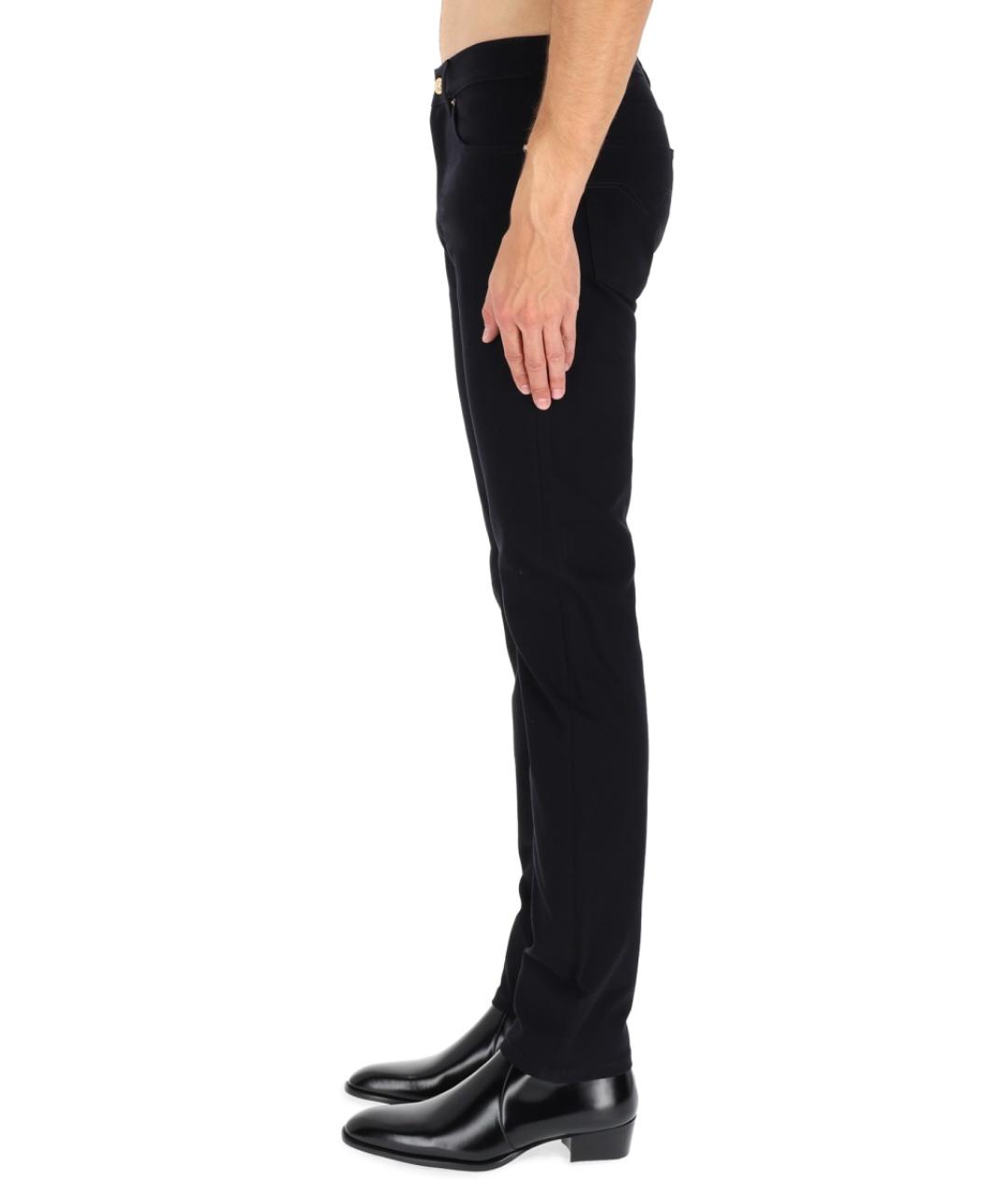 VERSACE Черные хлопковые джинсы скинни, фото 3