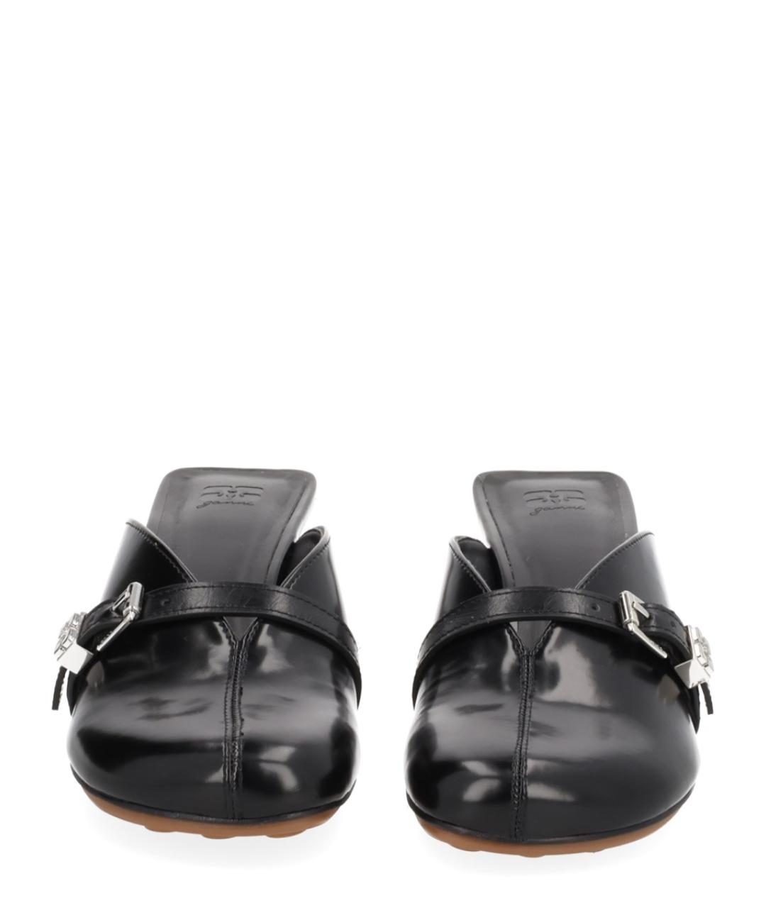 GANNI Черные сабо, фото 3