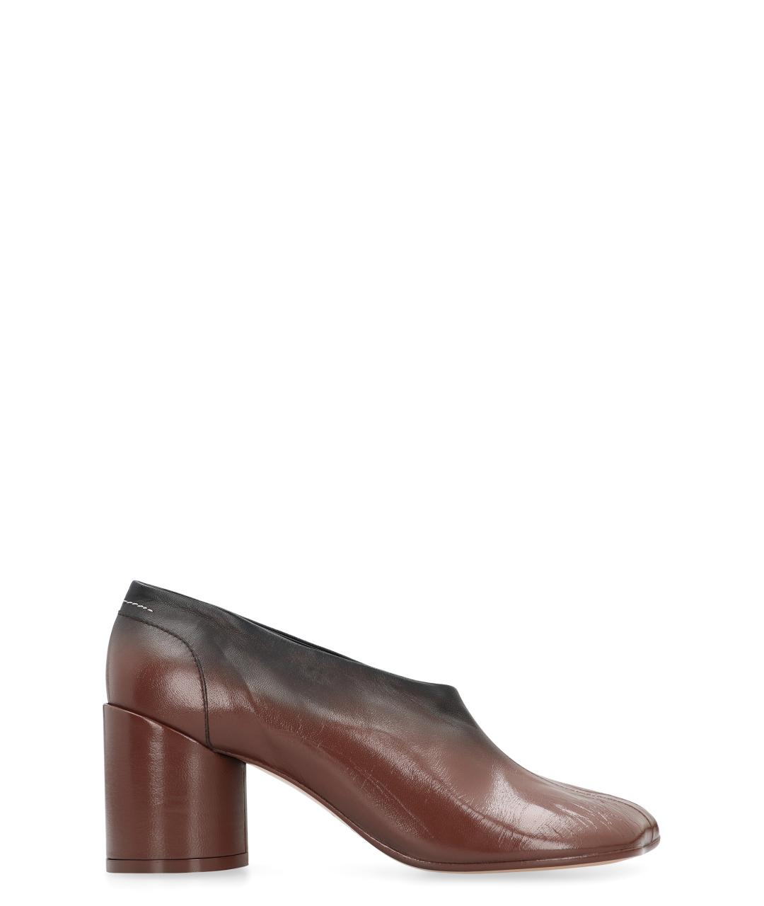 MM6 MAISON MARGIELA Коричневые кожаные туфли, фото 1