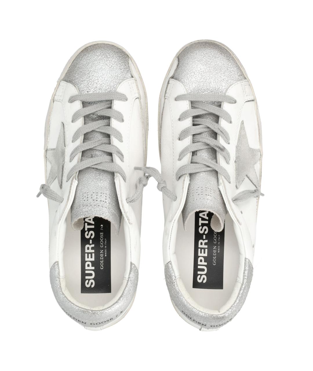 GOLDEN GOOSE DELUXE BRAND Белые кожаные кроссовки, фото 2