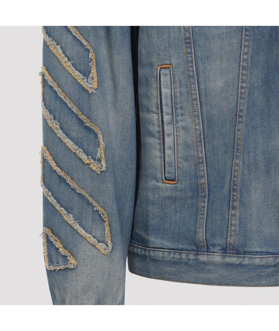 OFF-WHITE Голубая хлопковая куртка, фото 3