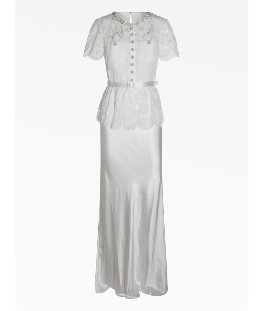 SELF-PORTRAIT Белое полиамидовое повседневное платье, фото 5