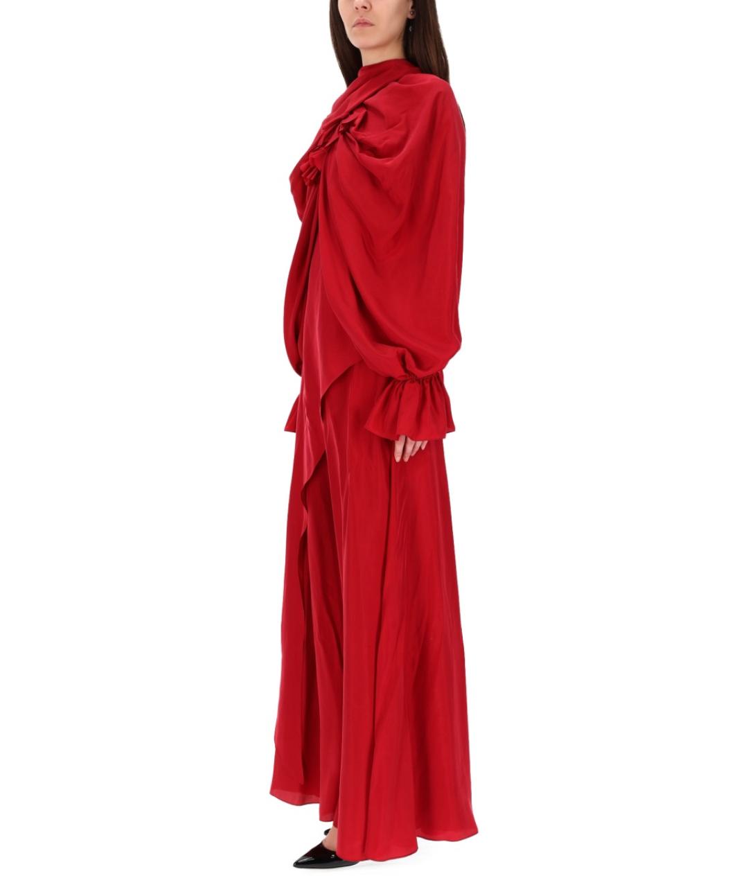 ALEXANDER MCQUEEN Красное шелковое вечернее платье, фото 3