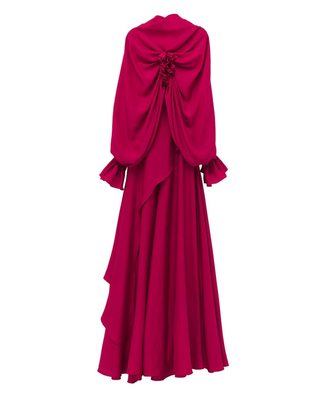 ALEXANDER MCQUEEN Красное шелковое вечернее платье, фото 1