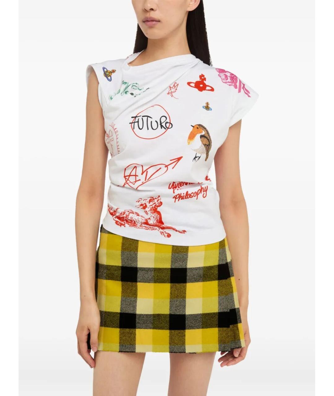 VIVIENNE WESTWOOD Мульти хлопковая футболка, фото 3