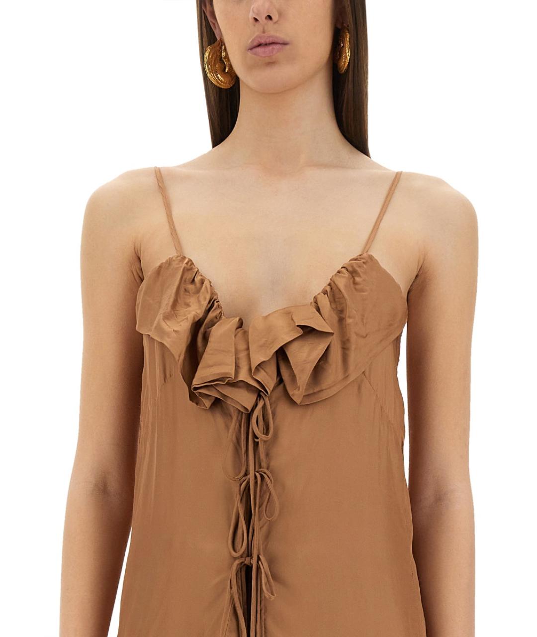 DRIES VAN NOTEN Бежевое платье, фото 5
